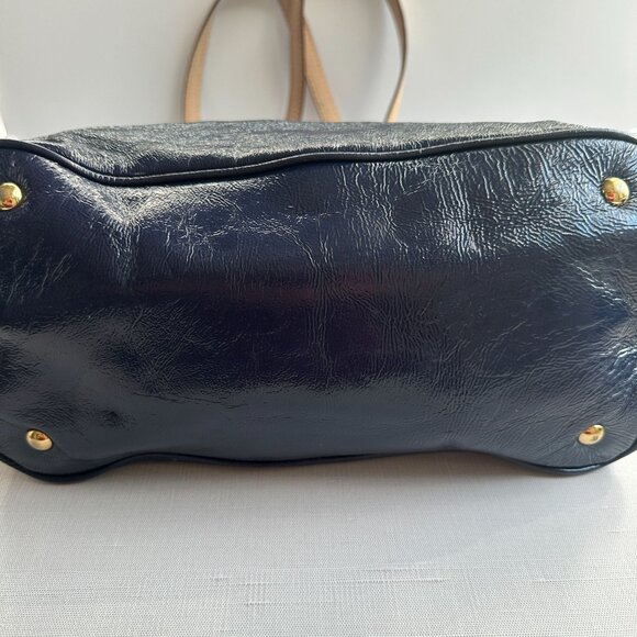 Michael by Michael Kors Jet Set Blue Patent Leather Tote - Picture 7 of 16